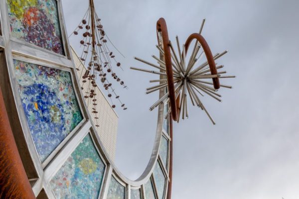 The Nucleus outdoor art exhibit at the PACE Center in Parker, CO.