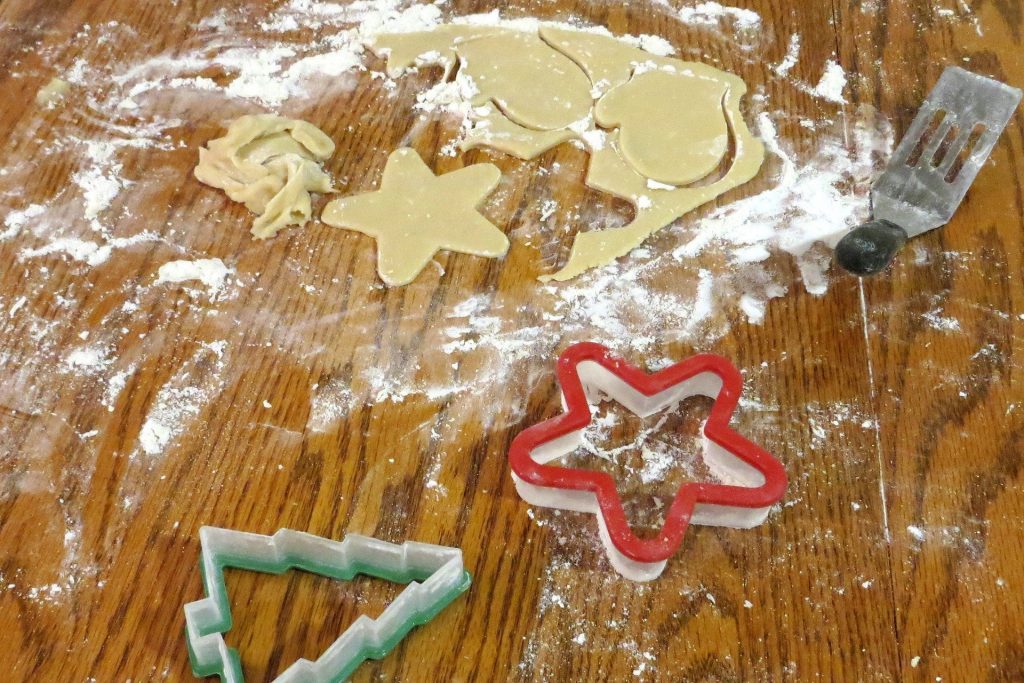 Making Christmas cookies