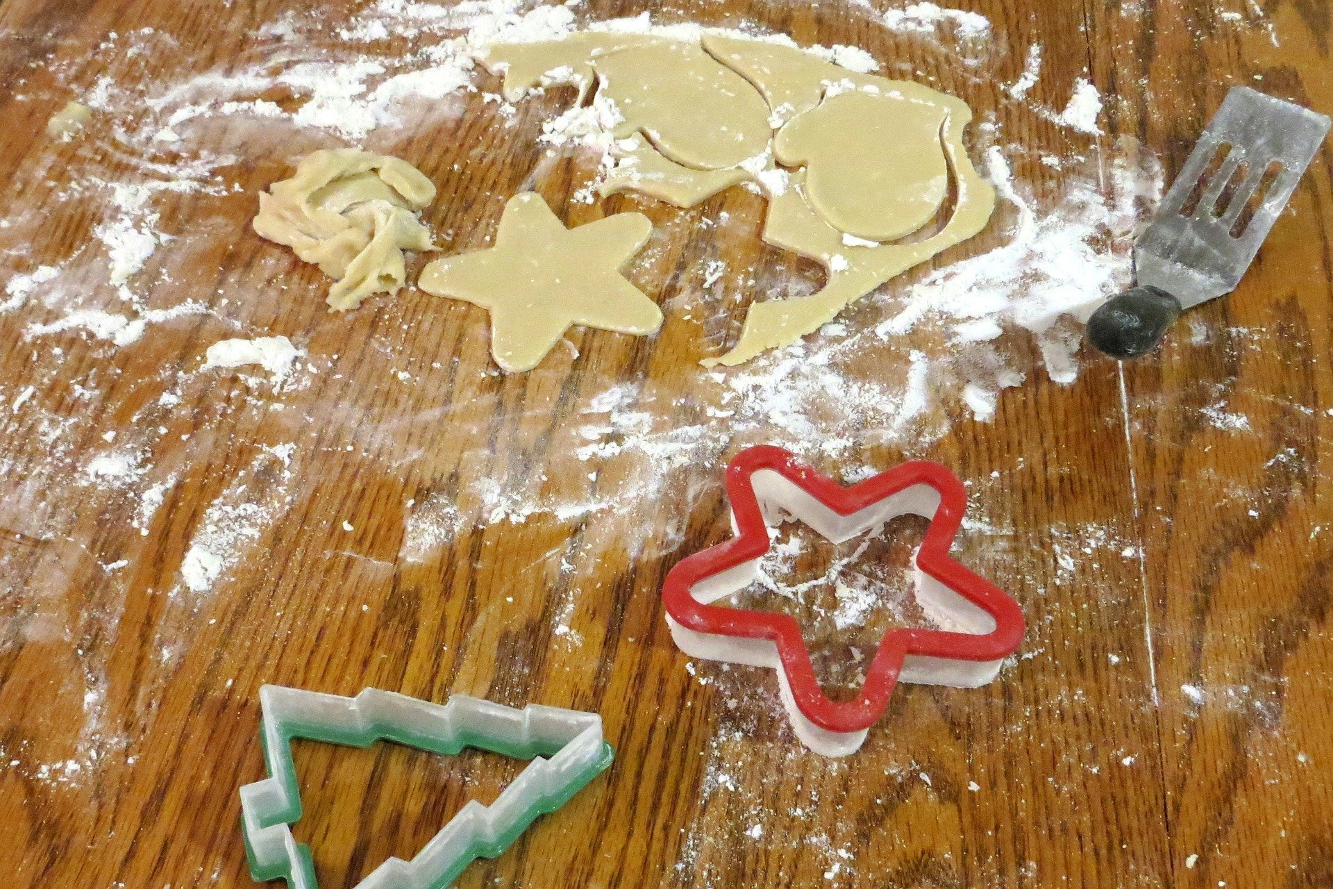 Making Christmas cookies