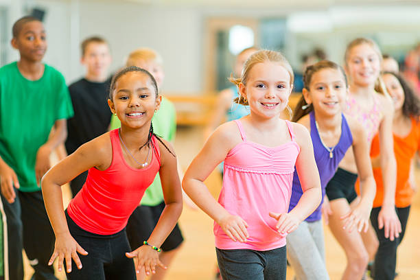 Kids dance fitness class.