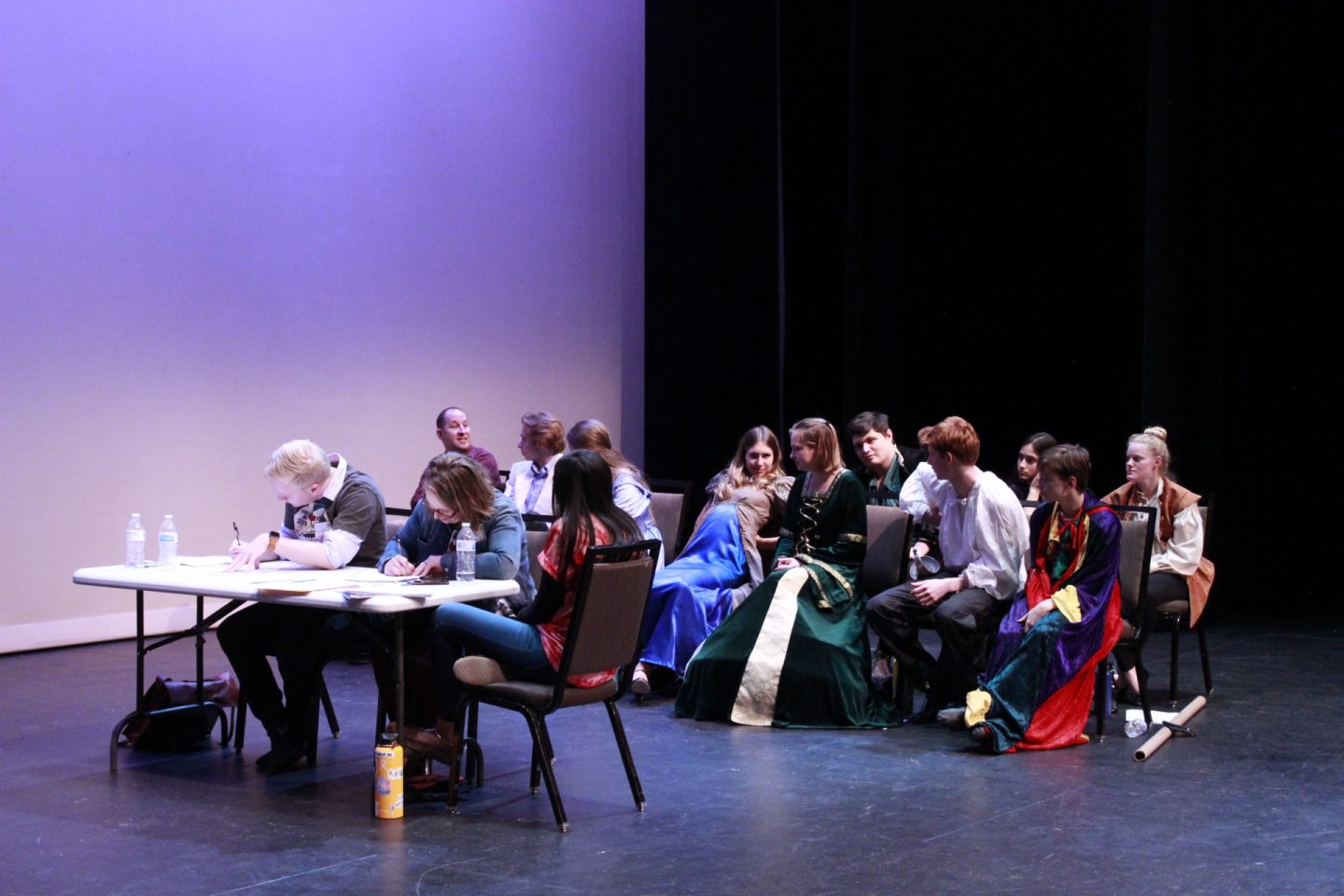 Shakespeare Students on stage 5