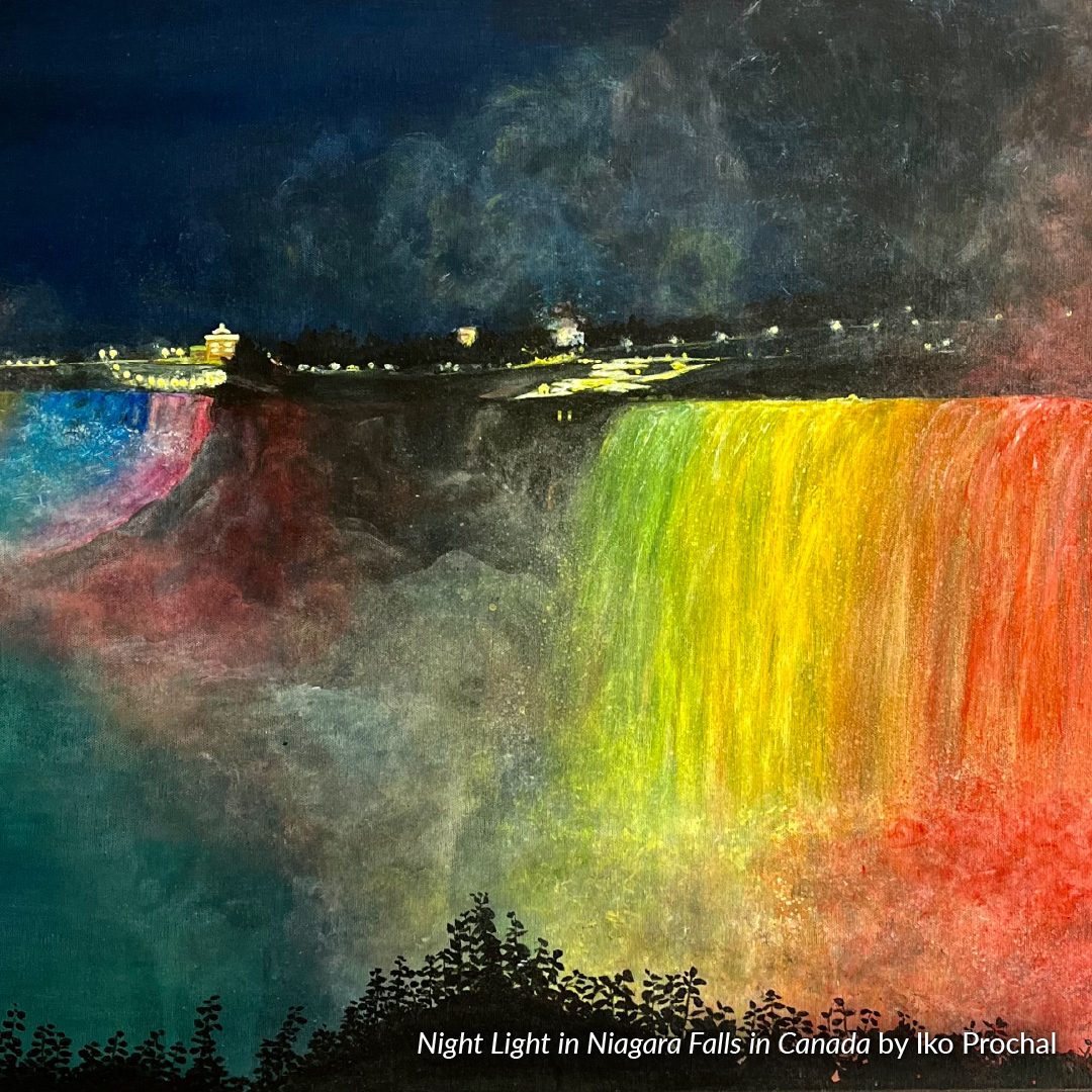 "Night Light in Niagara Falls in Canada" by Iko Prochal.