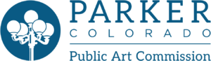 Parker Colorado Public Art Commission logo- blue