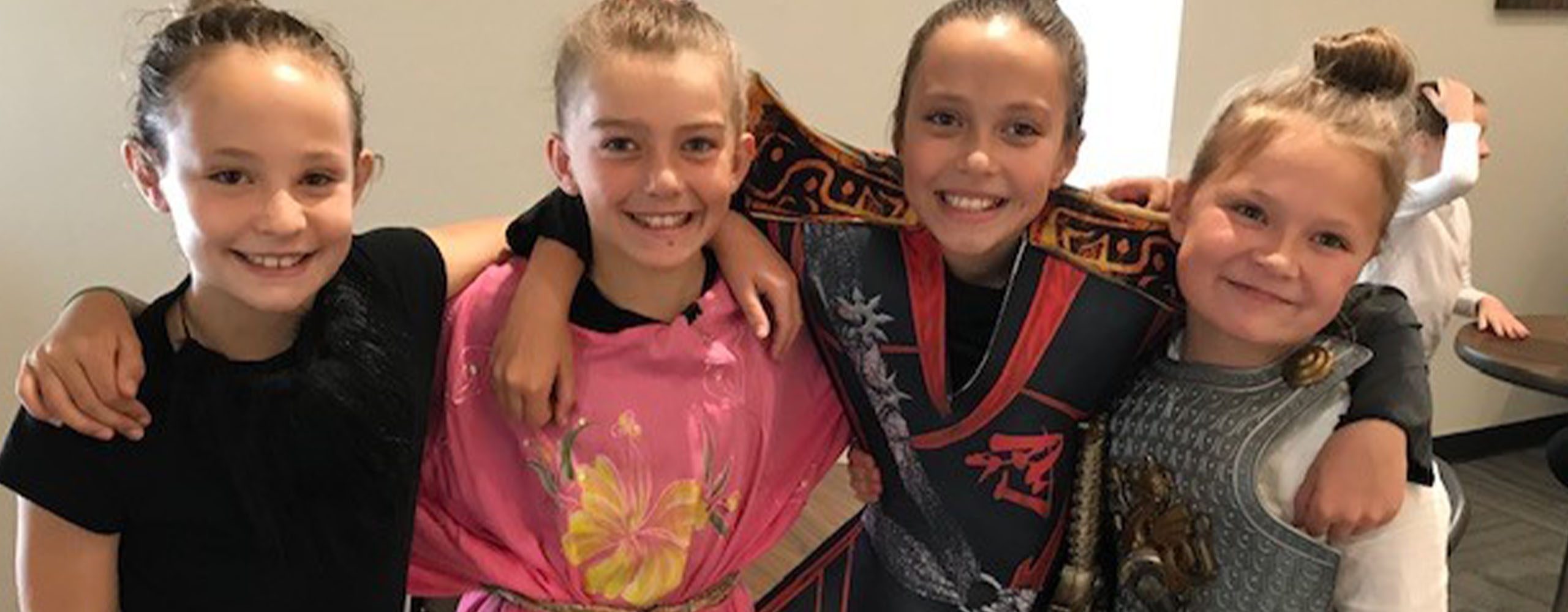 Theater Kids 3 2560 x 1000 young actors in costumes from KidsStage production of Mulan