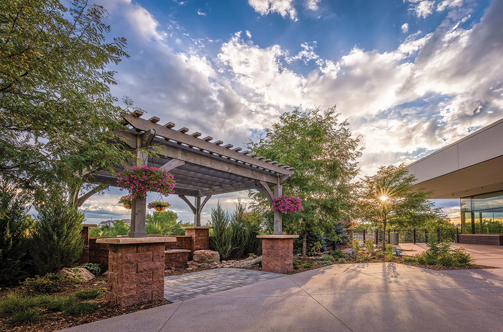 PACE-Gazebo- Evening PACE Center Gazebo with sun slowly setting in the background